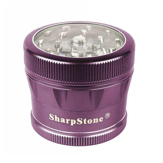 Clear Top 4-Piece Purple Metal Grinder from Sharpstone