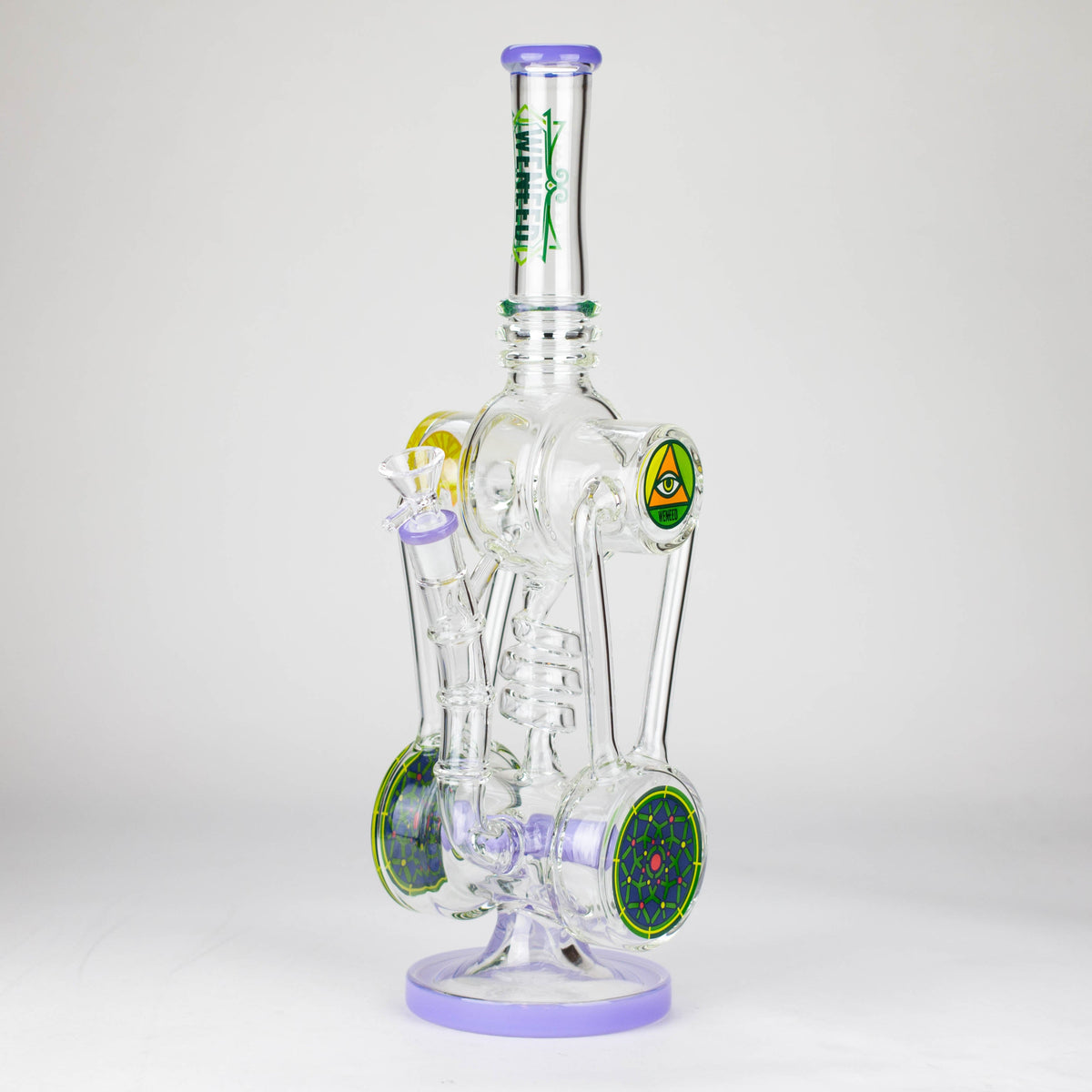 13" Purple Recycler Bong With Diffuser from WENEED