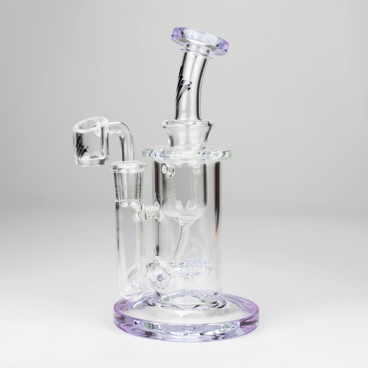 Purple Dab Rig With Inline Diffuser by HIT Glass