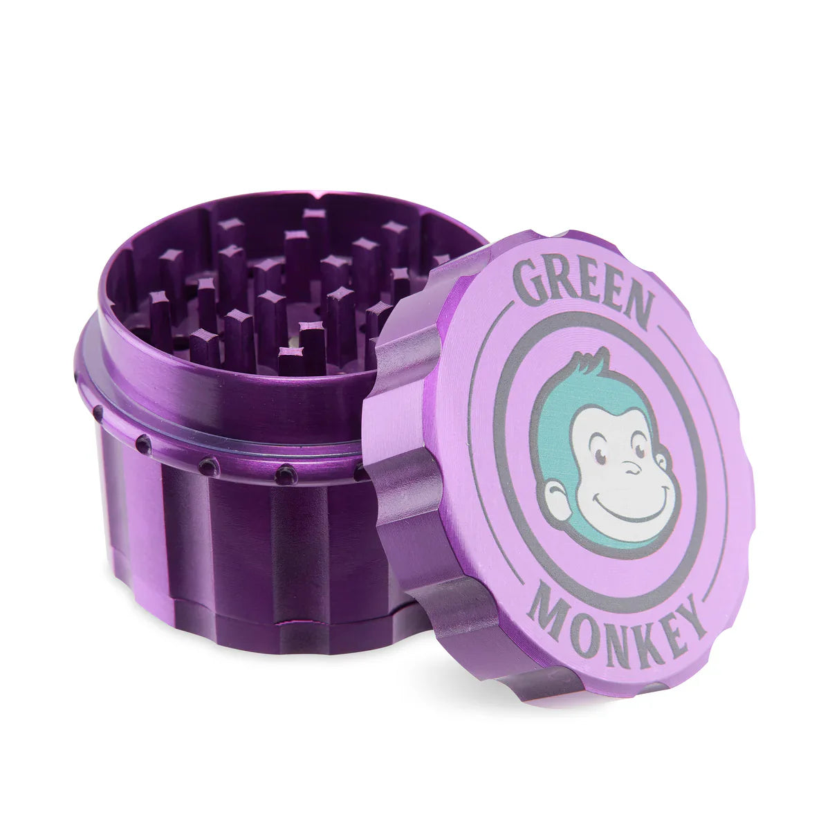 63MM Purple Gunmetal Herb Grinder from Green Monkey