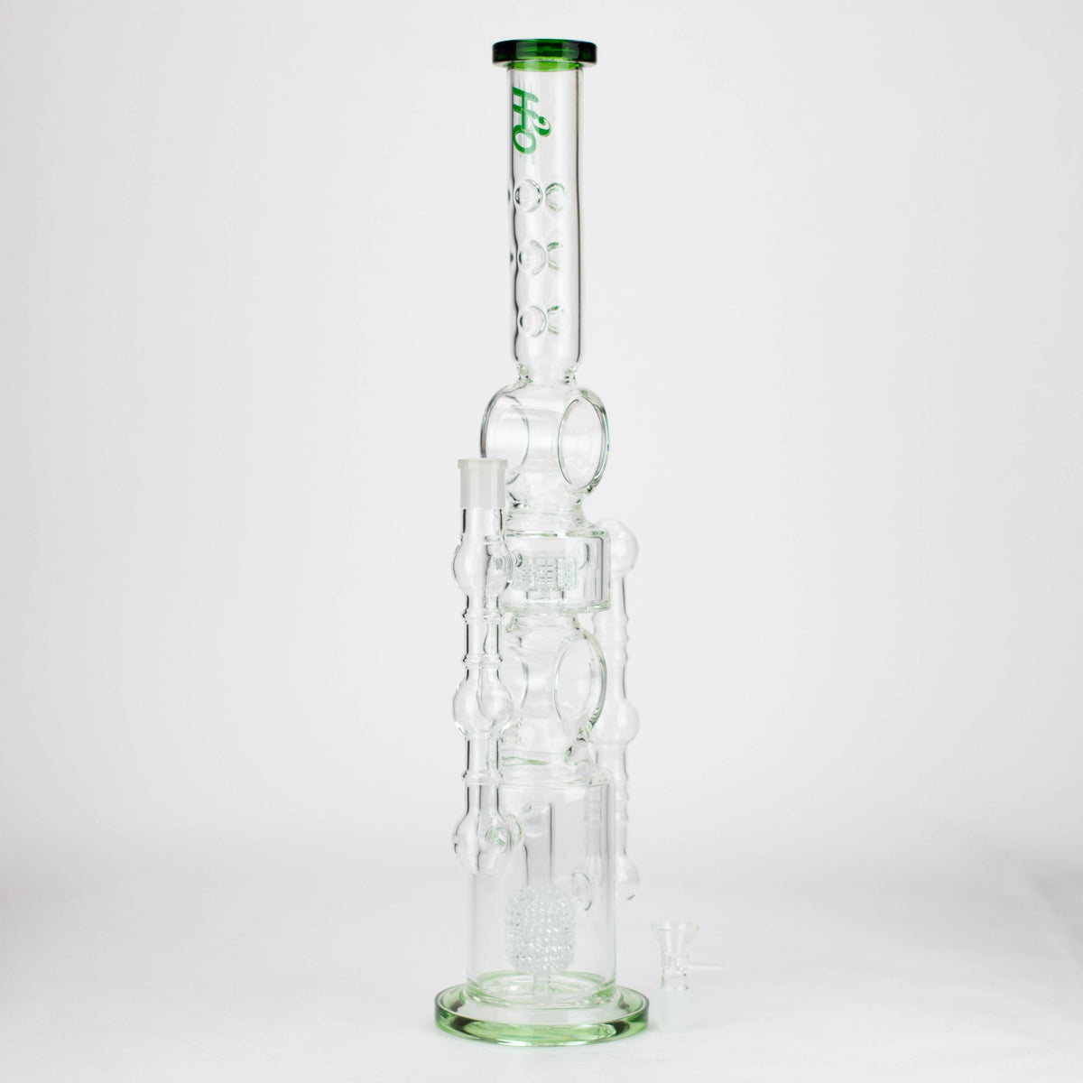 22 Inch Big Recycler Bong With Honeycomb Perc and inline Diffuser from H2O