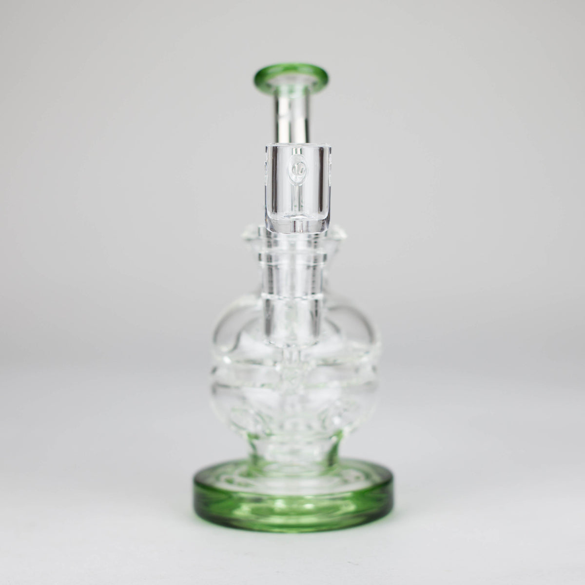 6 Inch Mini Recycler Dab Rig With Showerhead Diffuser