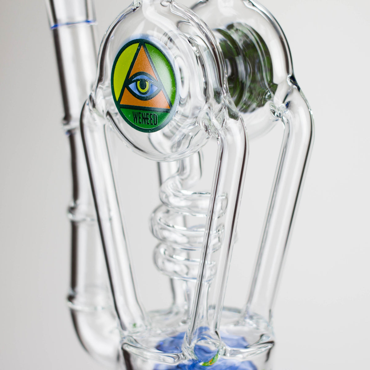 Glass Body of the 15 Inch Infinity Tower Recycler Perc Bong