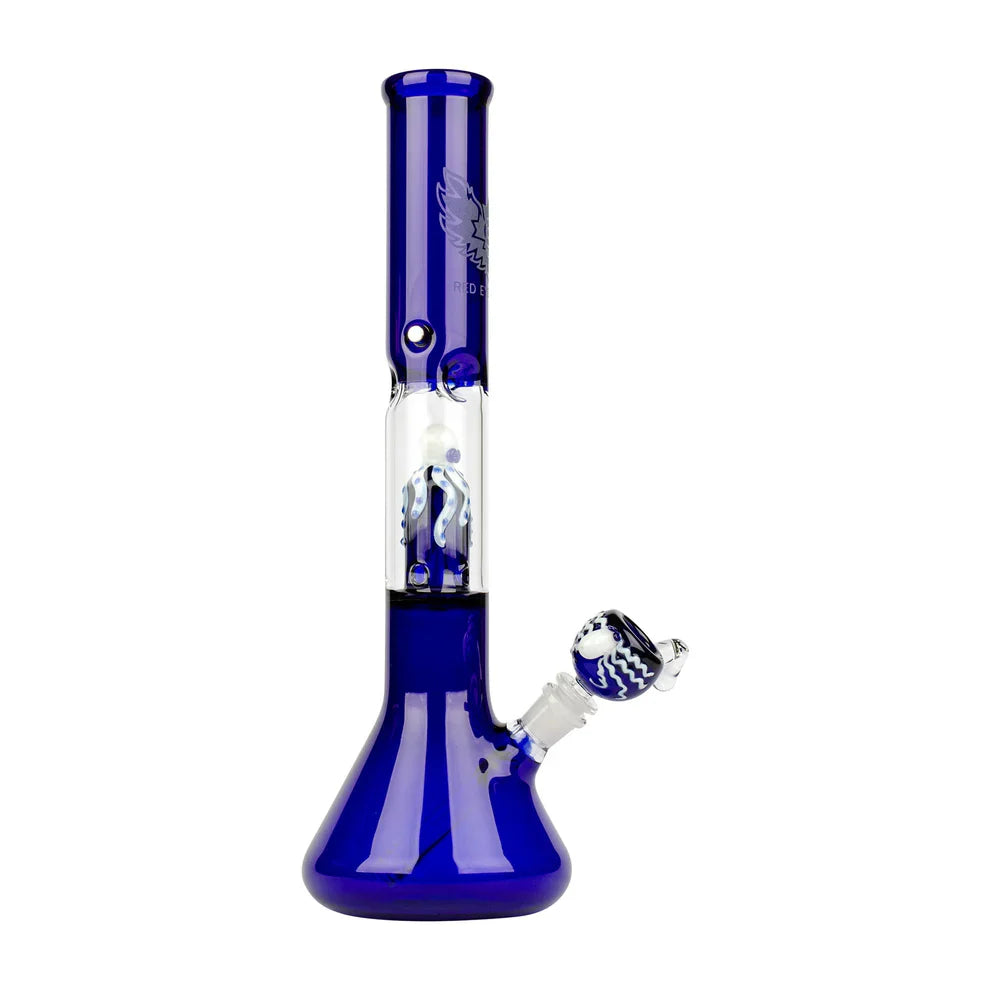 Red Eye Glass Octopus Perc Beaker Bong