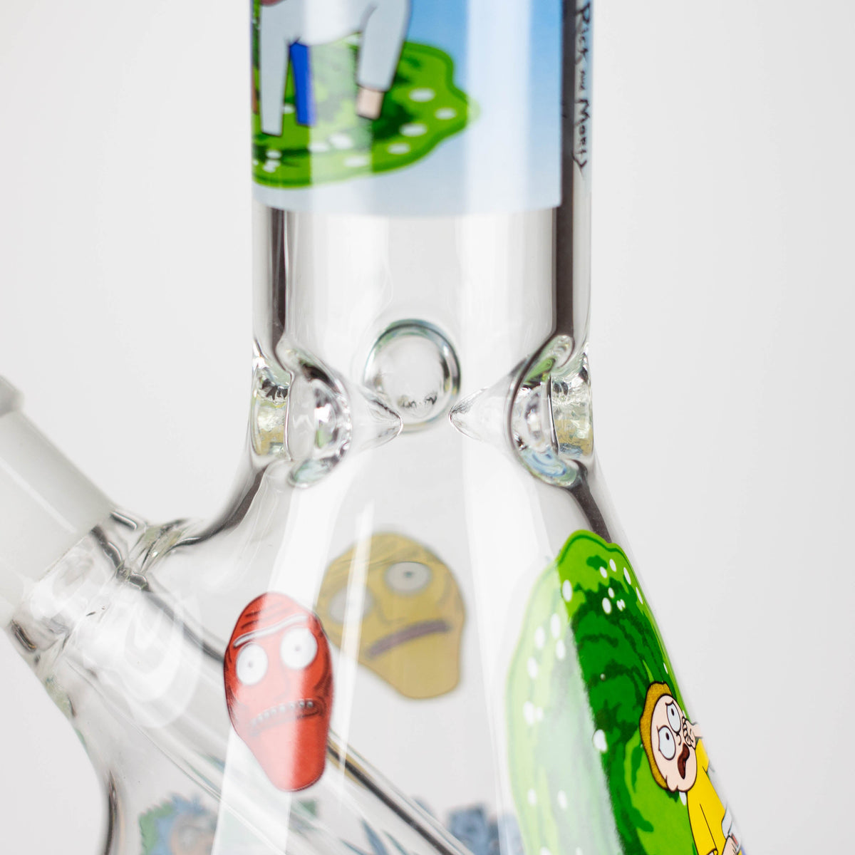 Ice Notches in the  10-Inch Rick and Morty Classic Beaker Bong 