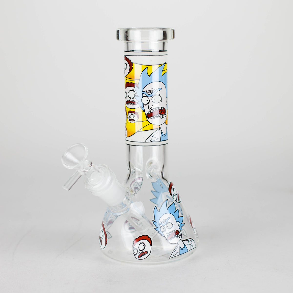 Rick And Morty Clowning Around Glass Beaker Bong