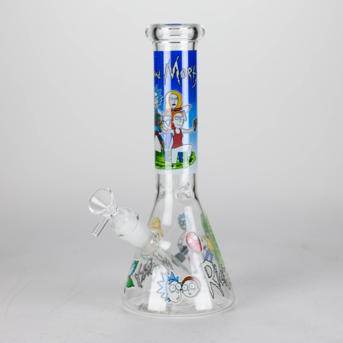 Blue 10" Rick And Morty Scientific Beaker Bong