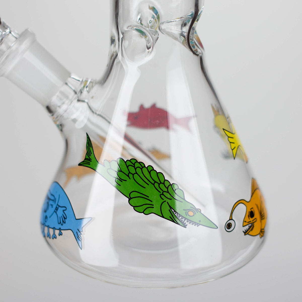 Glass Base of the 7" Beaker Bong Part of the Rick And Morty Smoking Kit