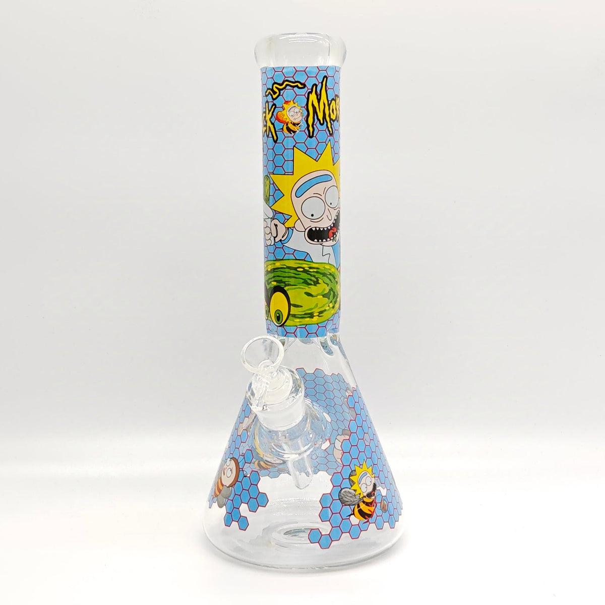 14 Inch Rick And Morty Thick Beaker Bong in Blue