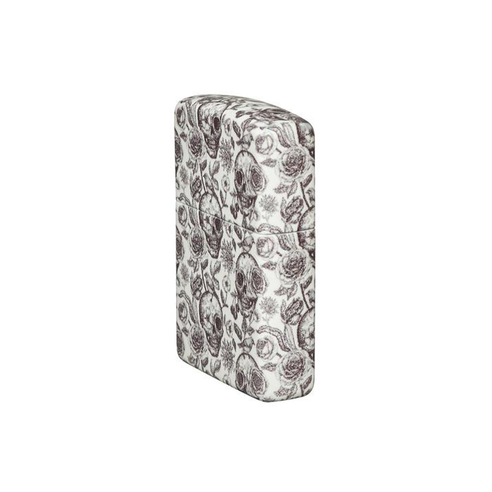 Right Side of the Rose Skull Zippo Lighter