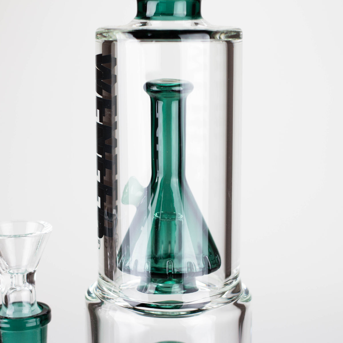 Second Percolator in the 11 Inch Dual-Chamber Bong With Stacked Percolators by WENEED Glass