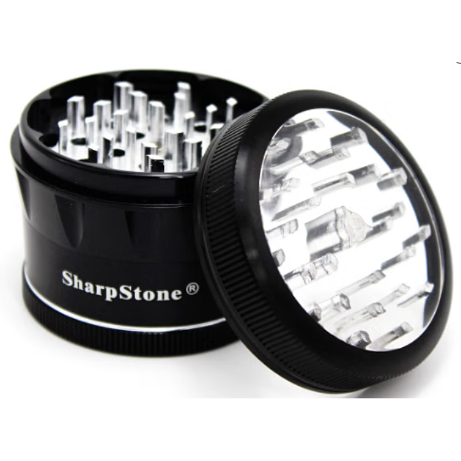 Clear Top 4-Piece Metal Grinder from Sharpstone