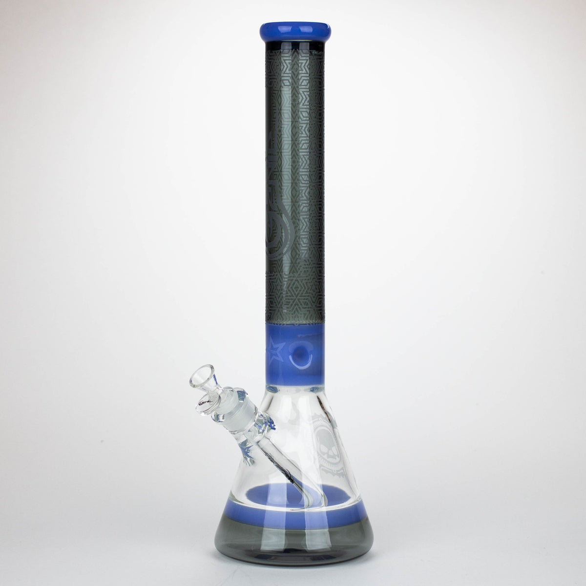 17 Inch Shooting Star Beaker Bong by GENIE Glass in Black