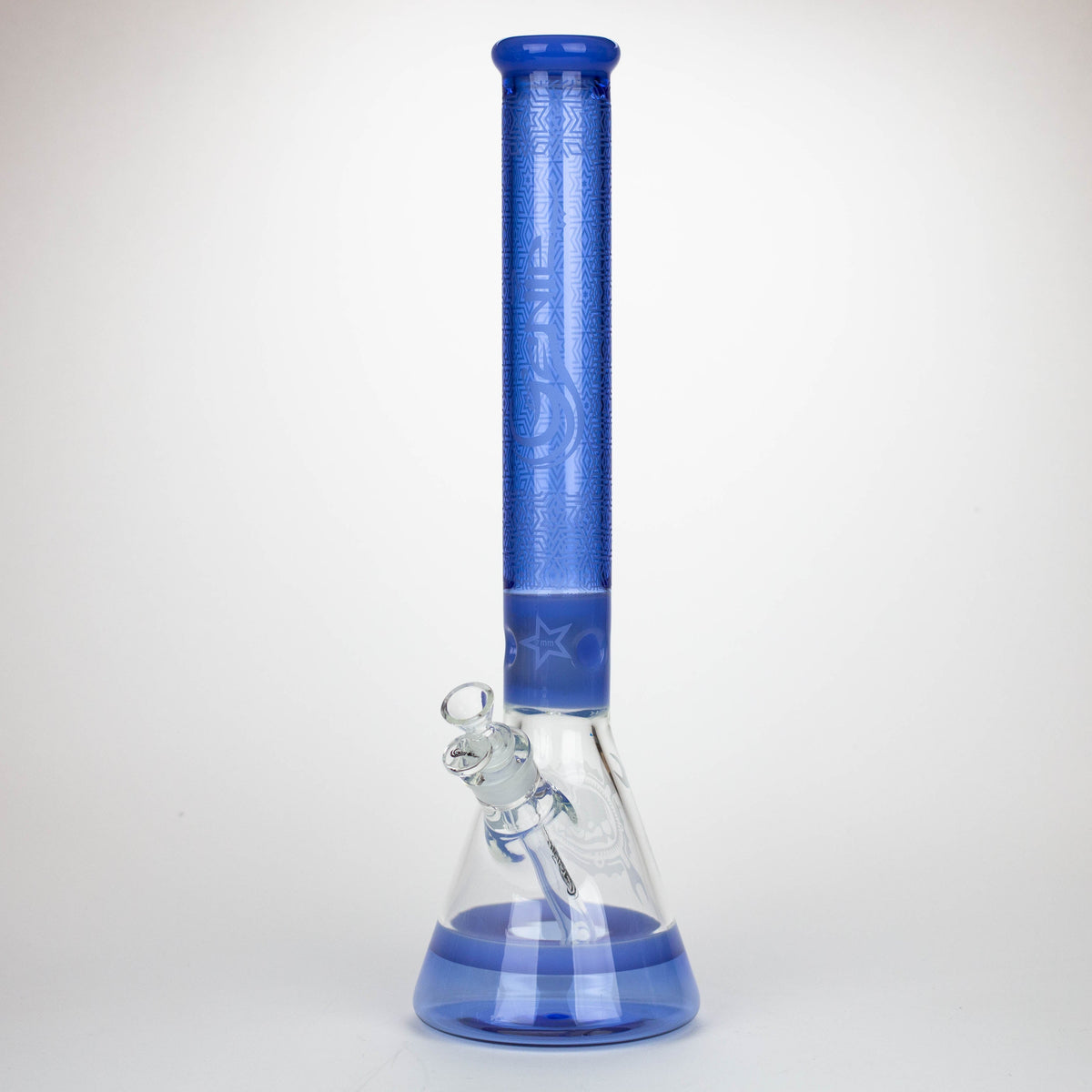 17 Inch Shooting Star Beaker Bong by GENIE Glass in Light Blue