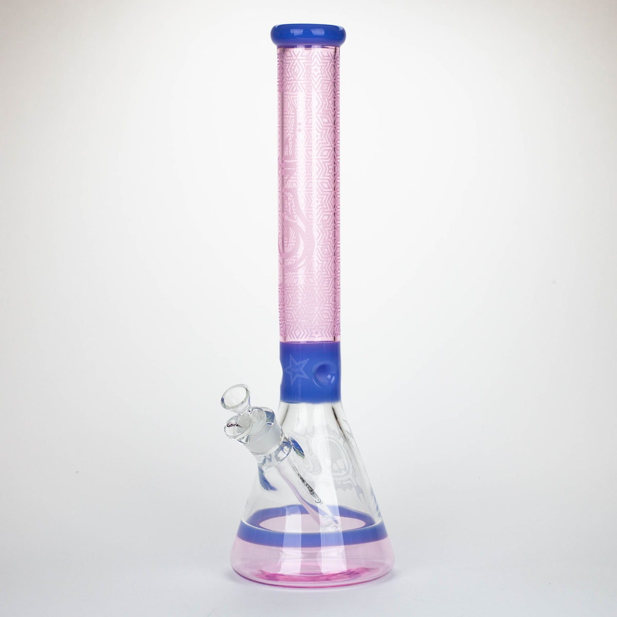 17 Inch Shooting Star Beaker Bong by GENIE Glass in Pink