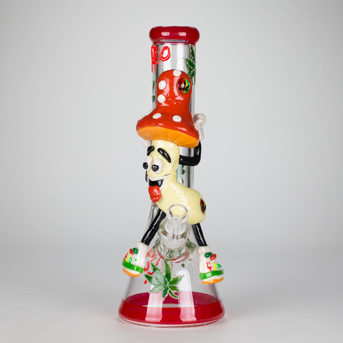 Beaker Bong with mushroom design