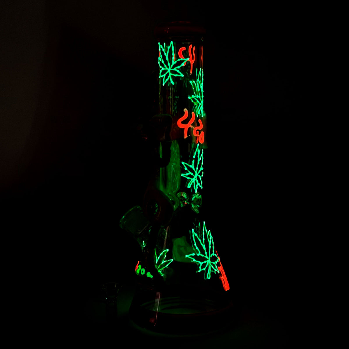Shroomed TF Out Glow In The Dark Beaker Bong