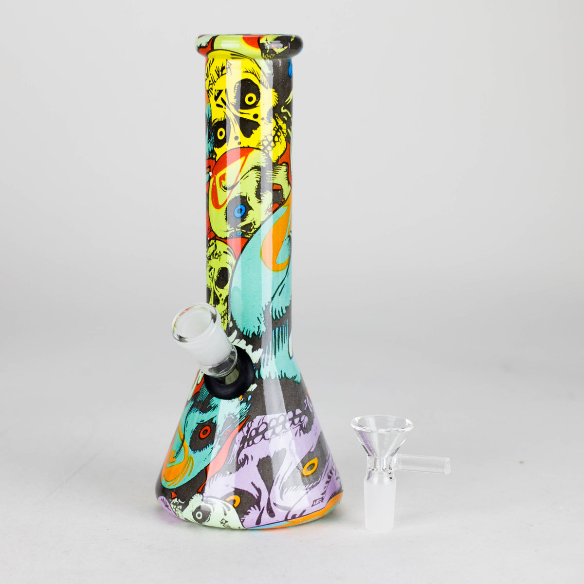 8-Inch Mini Skulls Beaker Bong With Bowl Piece