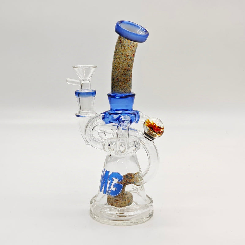 8 Inch Recycler Bong With Showerhead Perc from WIGWAG glass