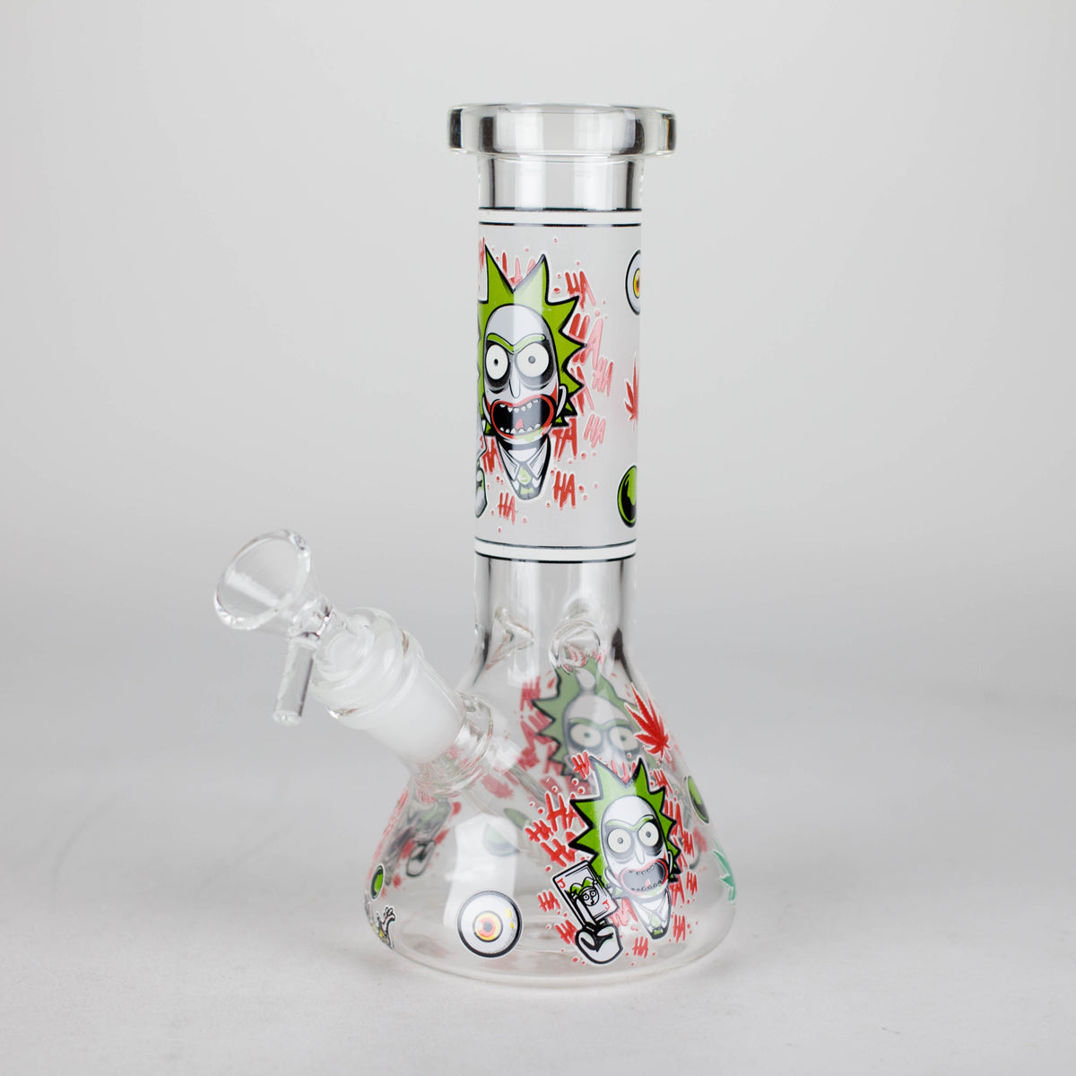 Rick And Morty Clowning Around Beaker Bong Rick Design