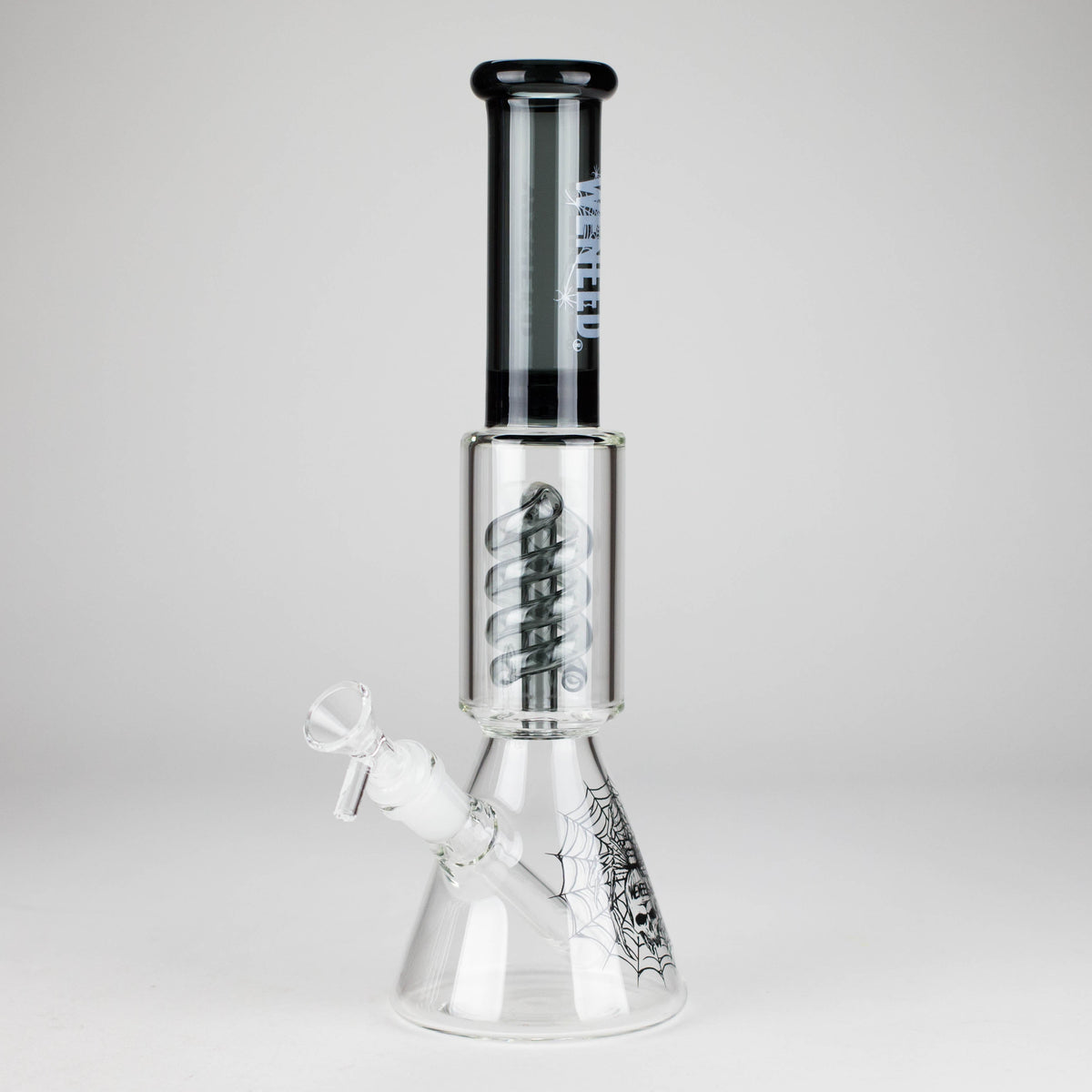 Spider Beaker Bong With Spiral Perc in Black