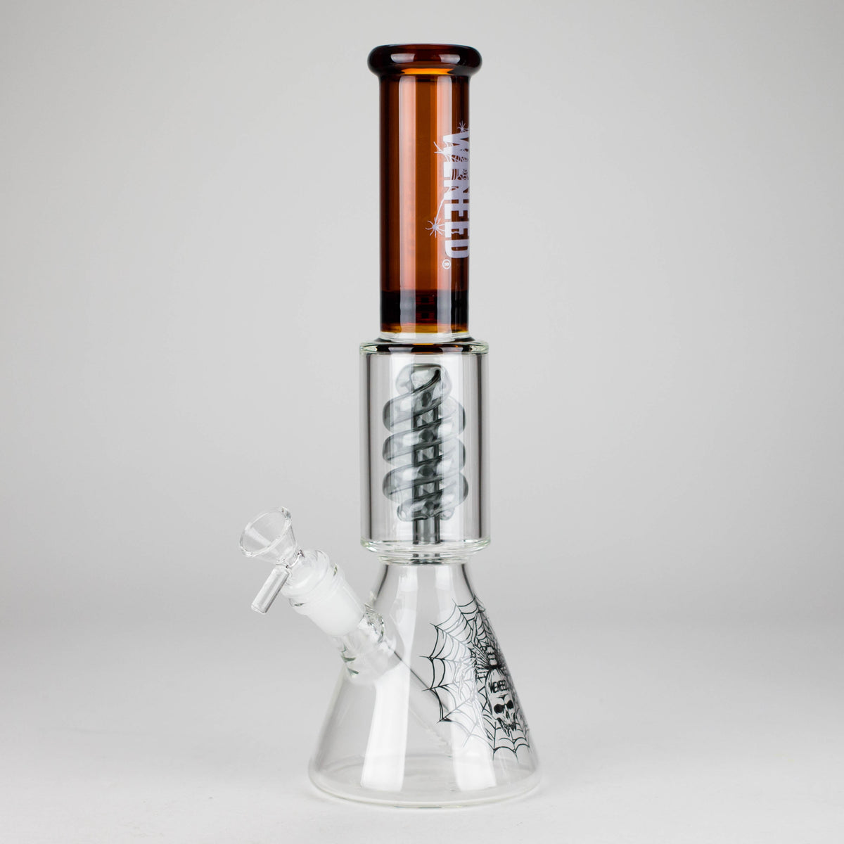 Spider Beaker Bong With Spiral Perc in Red