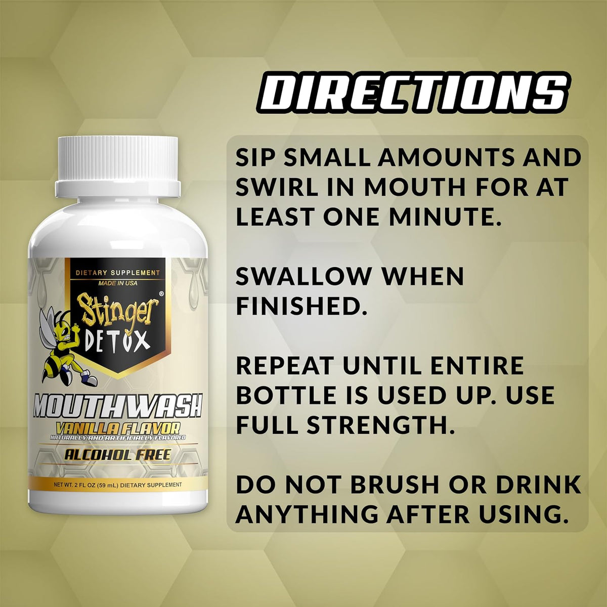 How To Use Guide for the Stinger Detox Vanilla Mouthwash For Stoner Breath