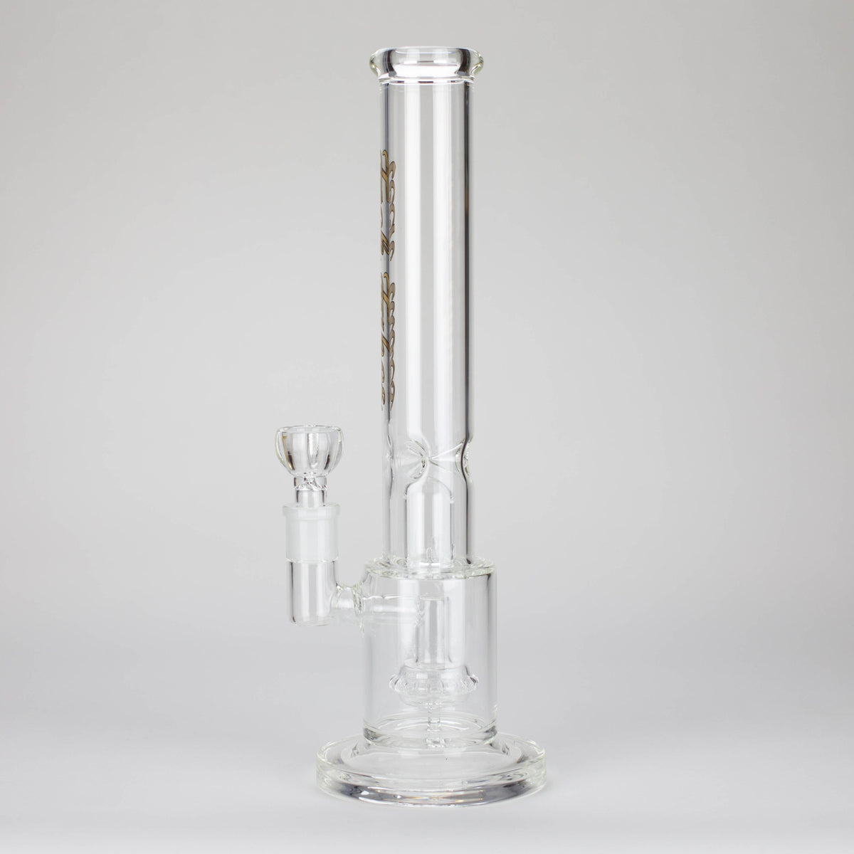 Side View of the 14-Inch Straight Tube Bong With Circ Perc from Tech Tubes