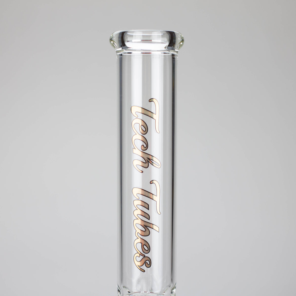 Glass Neck of the 14-Inch Straight Tube Bong With Circ Perc from Tech Tubes