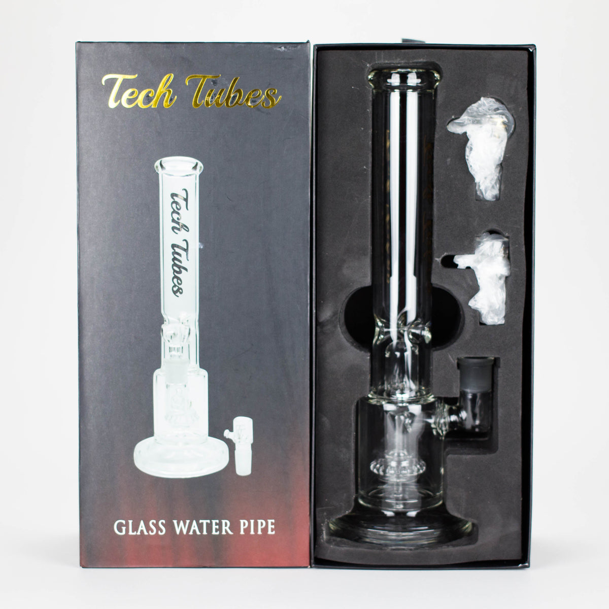 14-Inch Straight Tube Bong With Circ Perc from Tech Tubes in Package