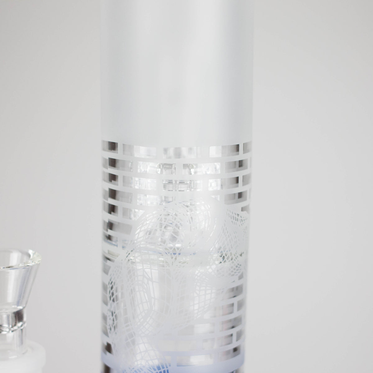Straight Tube Bong With Dual Honeycomb Diffusers Glass Body