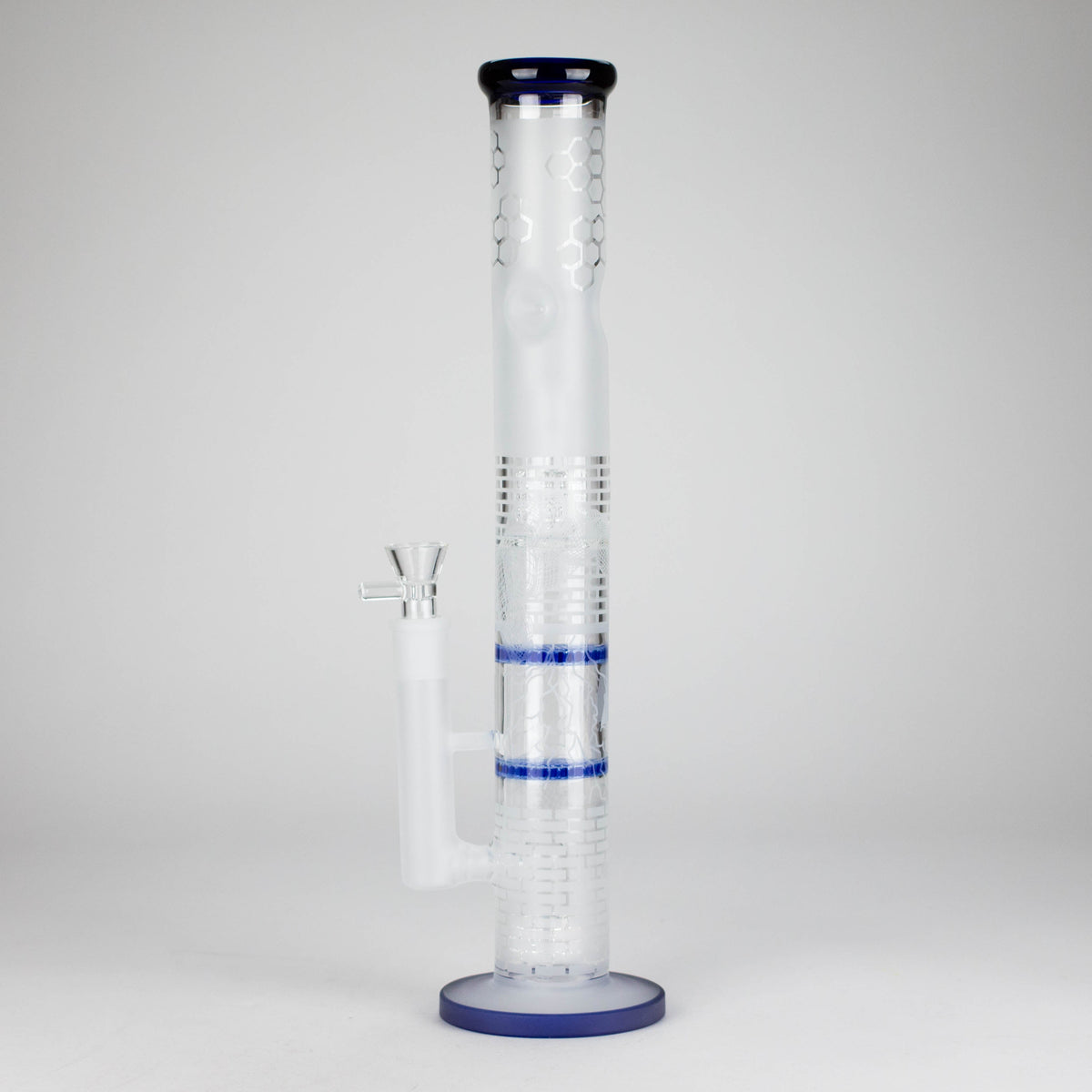 16.5" Straight Tube Bong With Dual Honeycomb Diffusers