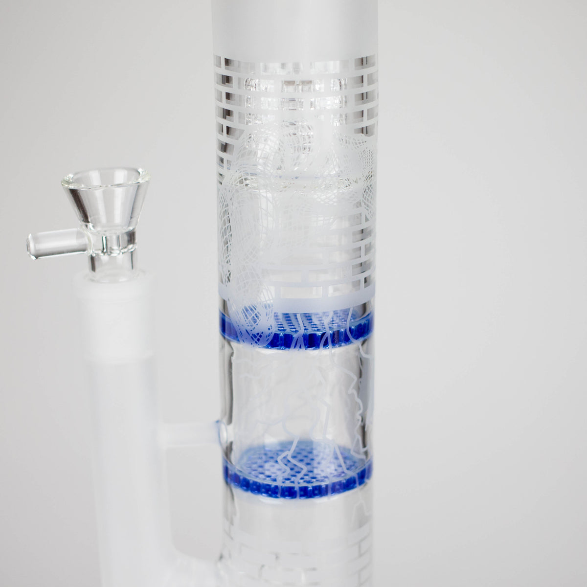 Dual Honeycomb Diffuser Straight Tube Bong in 16.5 Inches