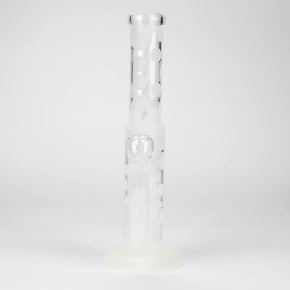 14 Inch Straight Tube Bong With Honeycomb Diffuser and glow in the dark glass