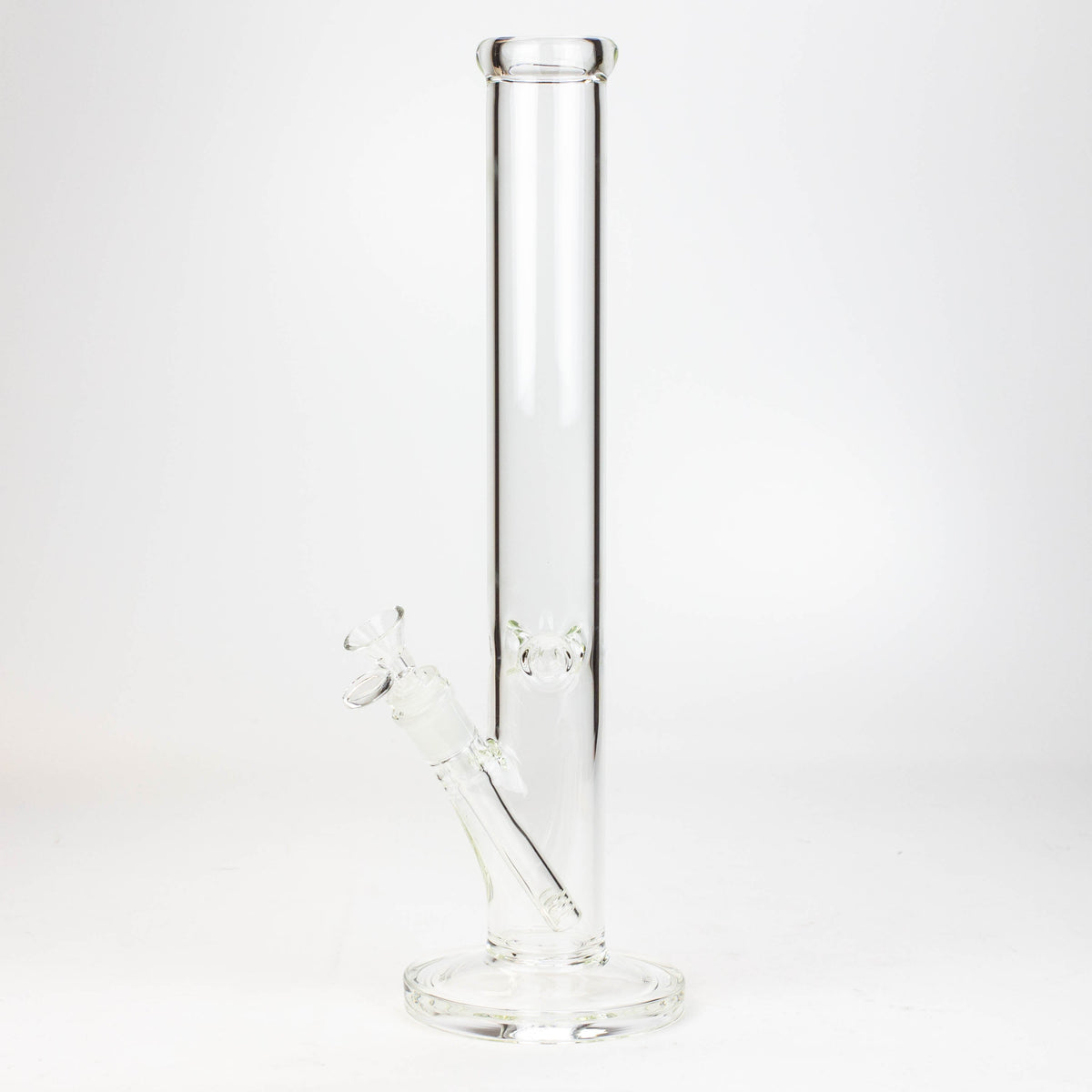 Side View of the 16 Inch Straight Tube Glass Bong 