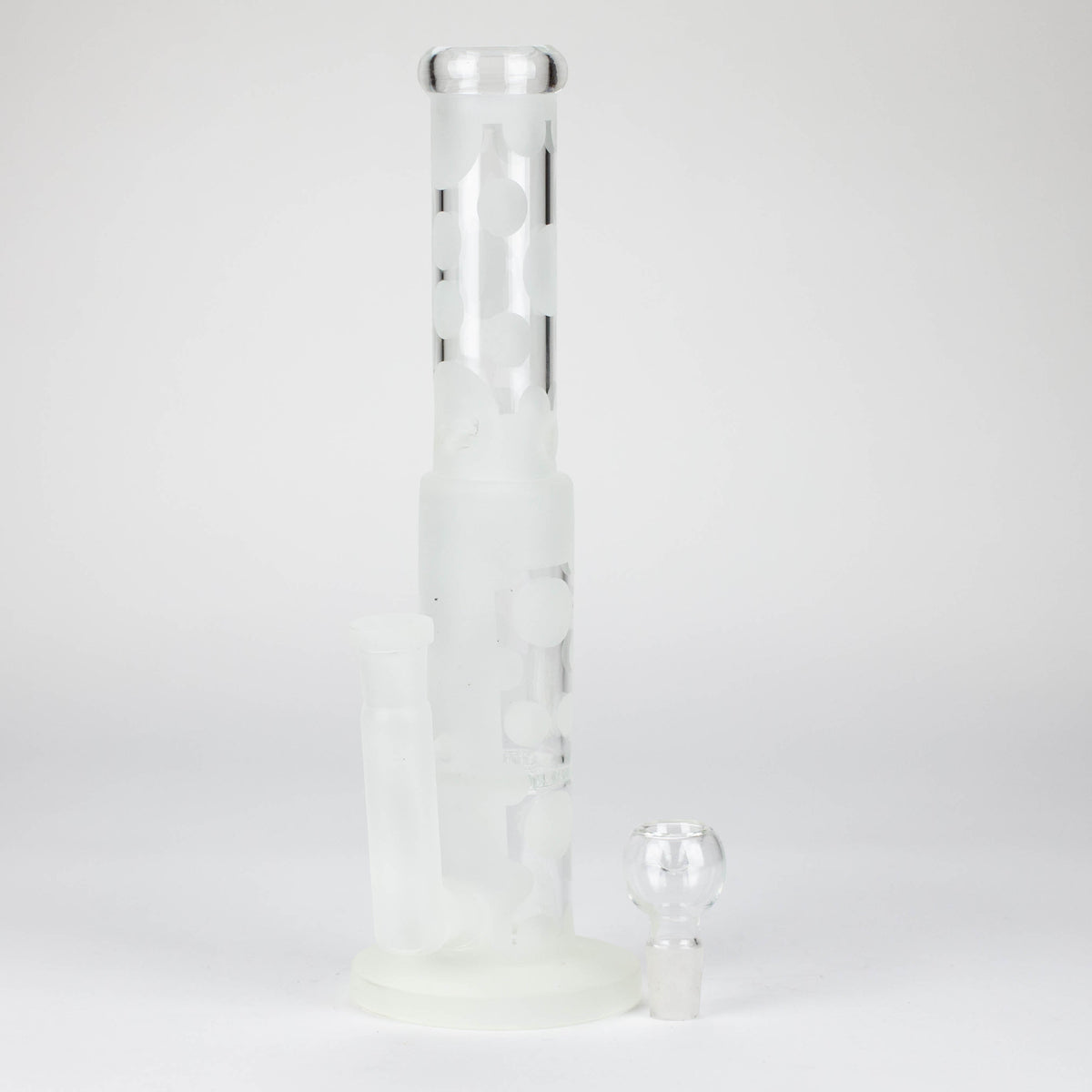 Glow In The Dark 14 Inch Straight Tube Bong With Honeycomb Diffuser