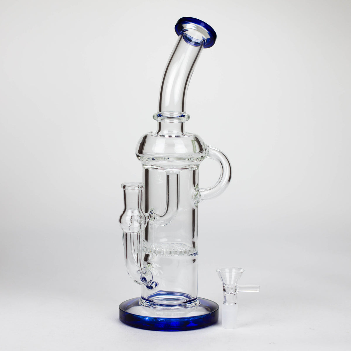 Straight Tube Recycler Bong with Honeycomb Diffuser