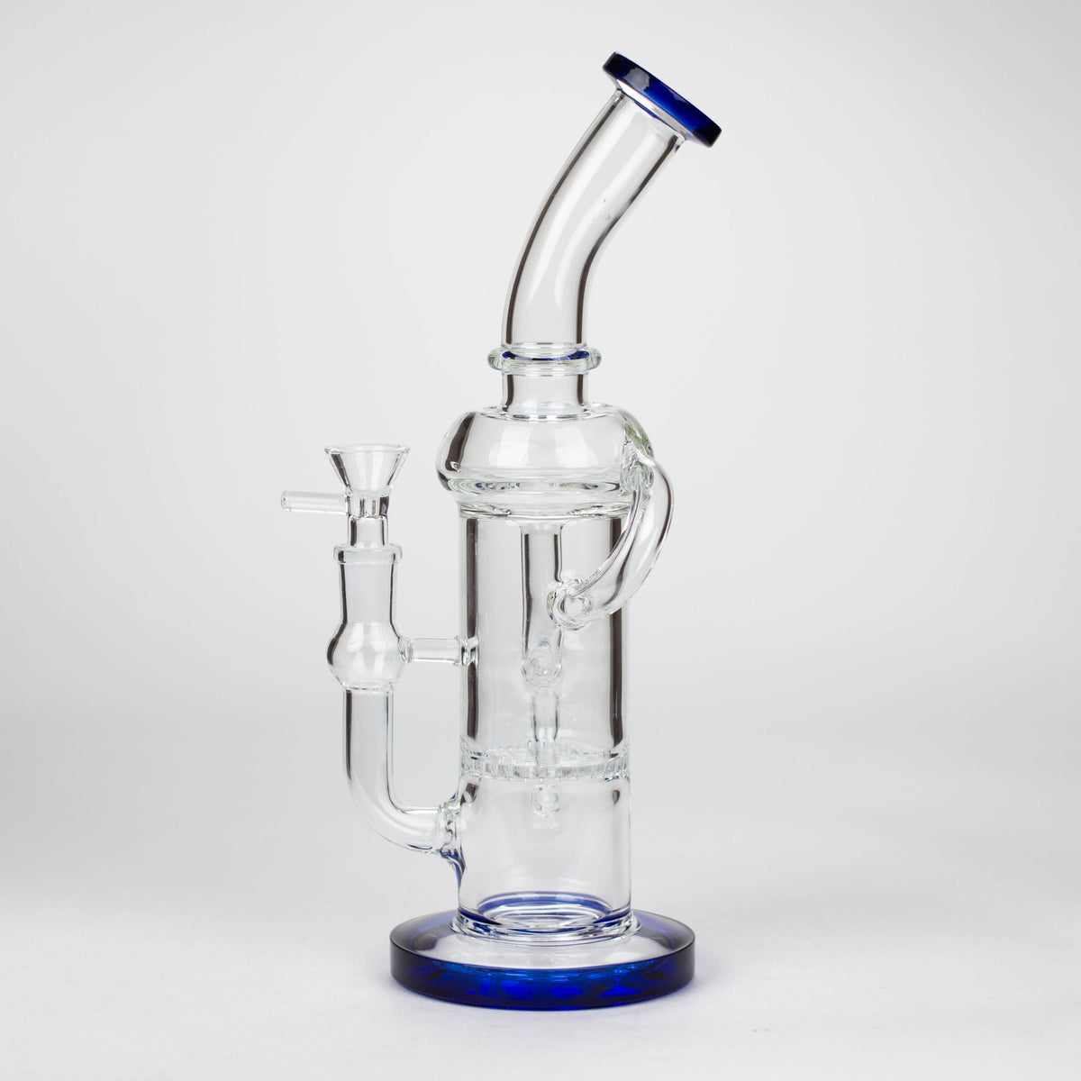 11 Inch Straight Tube Recycler Bong with Honeycomb Diffuser