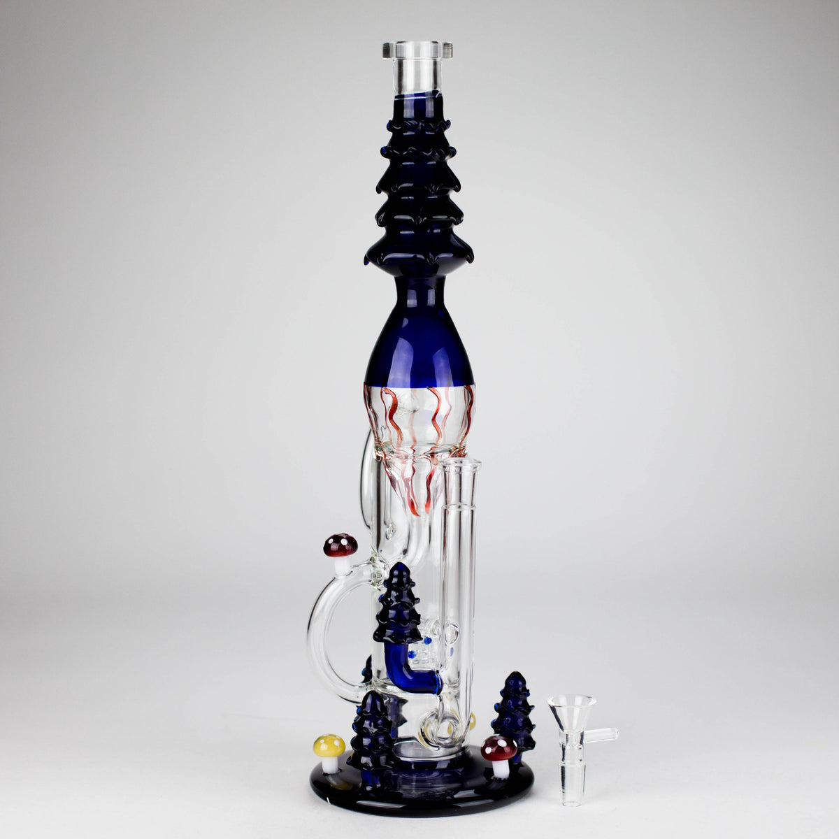 Dark Forest Straight Tube Recycler Perc Bong