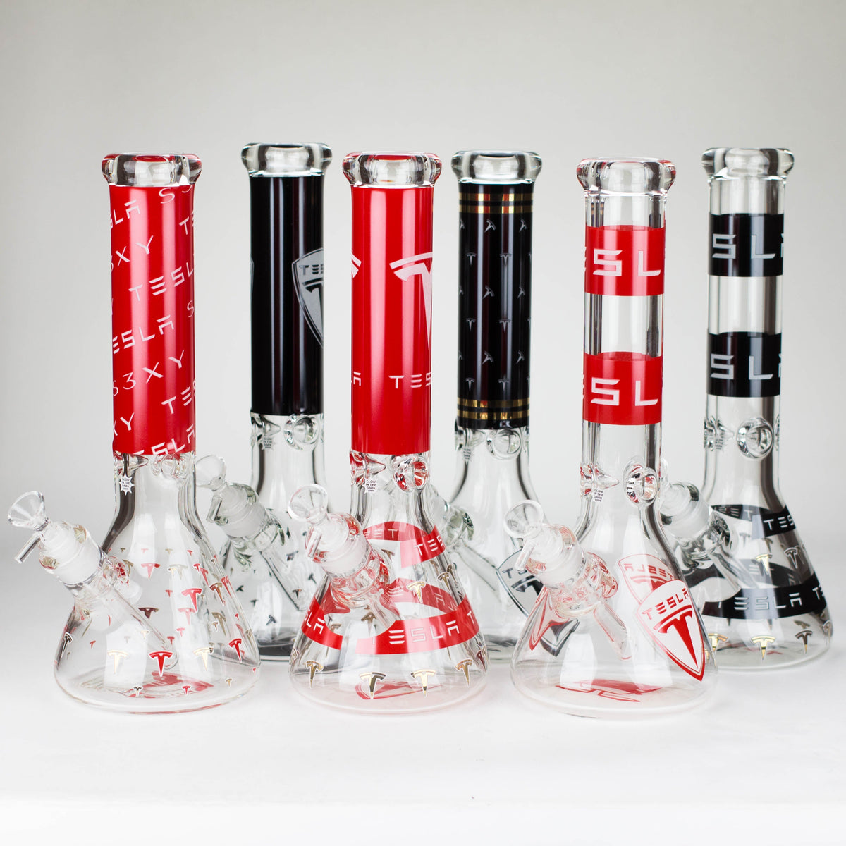 Six Tesla Beaker Bongs