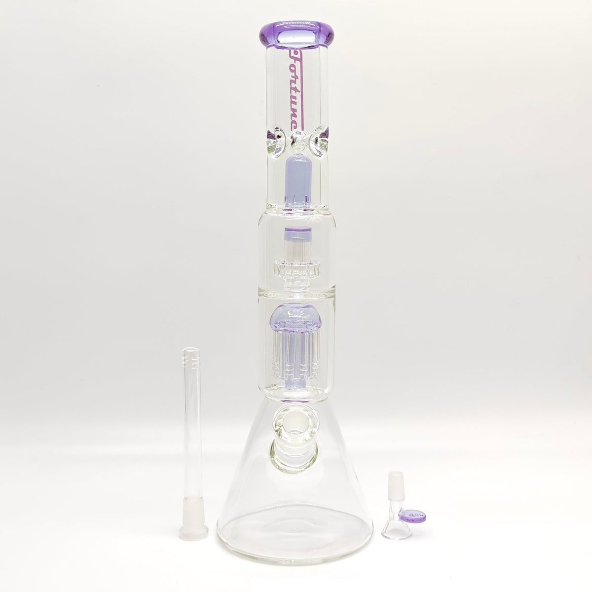 Thick Double-Disk Perc Beaker Bong from Fortune