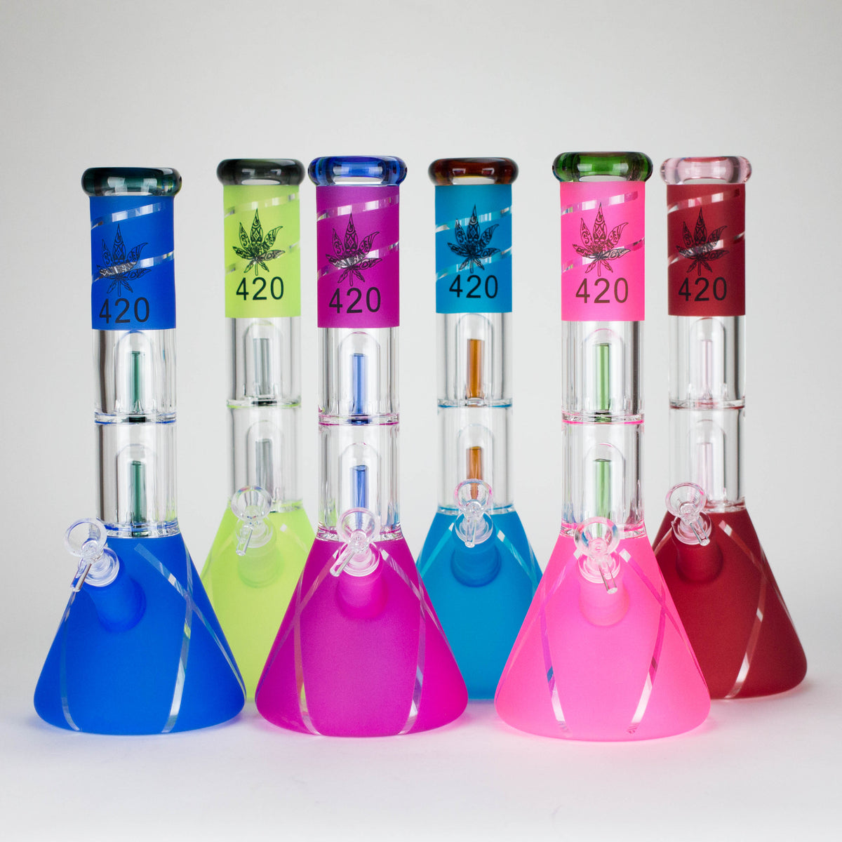 420 thick Double Perc Beaker Bong Canada