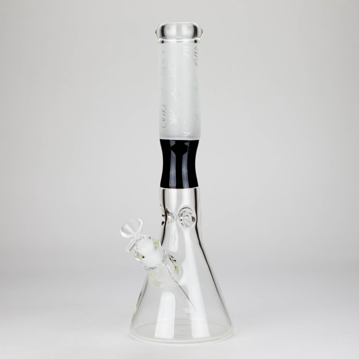 Thick Glass Beaker Bong in Black from Cosmic Rips