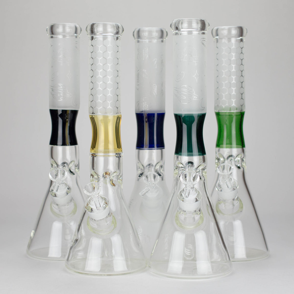Cosmic Rips Thick Glass Beaker Bong