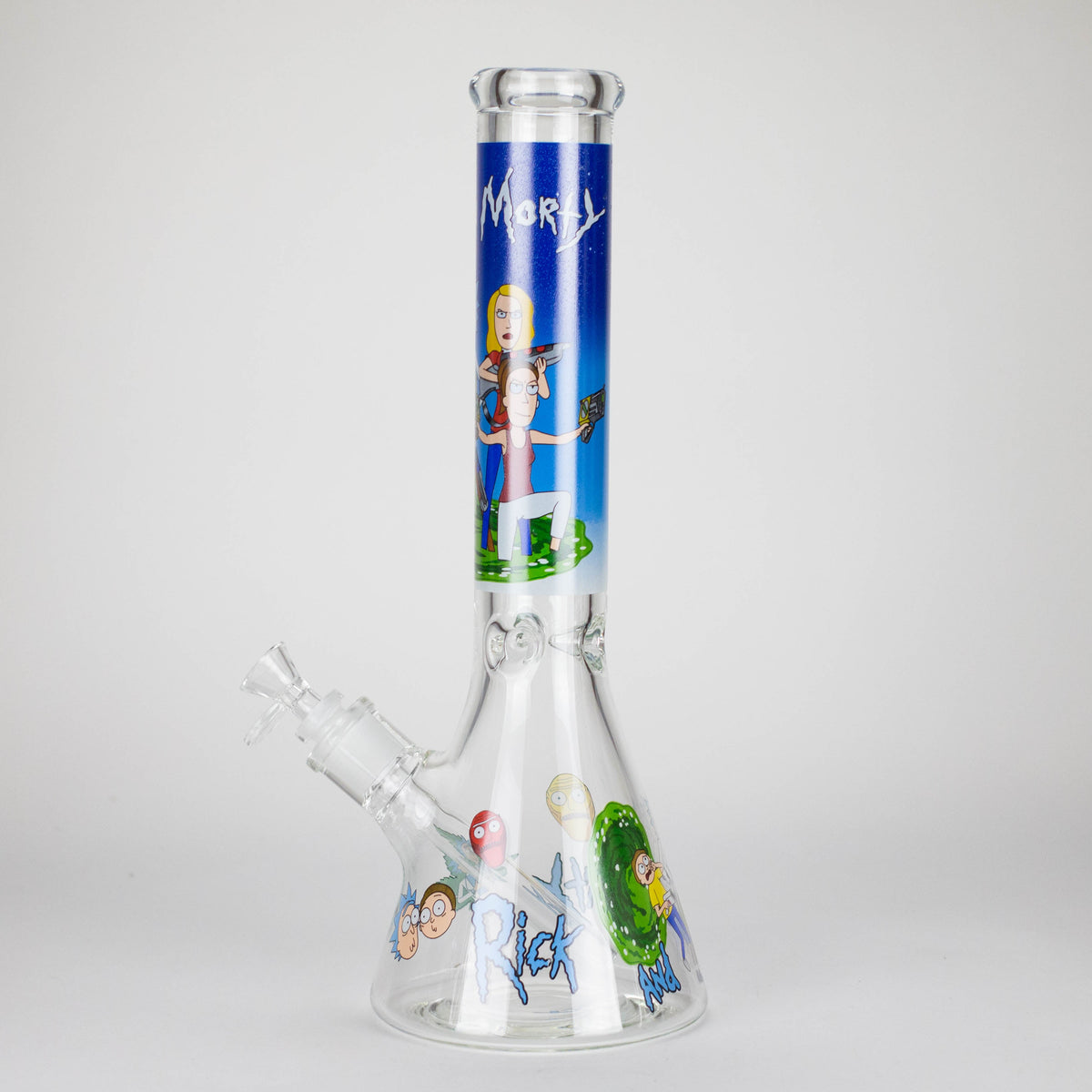 Blue Thick Rick And Morty Beaker Bong