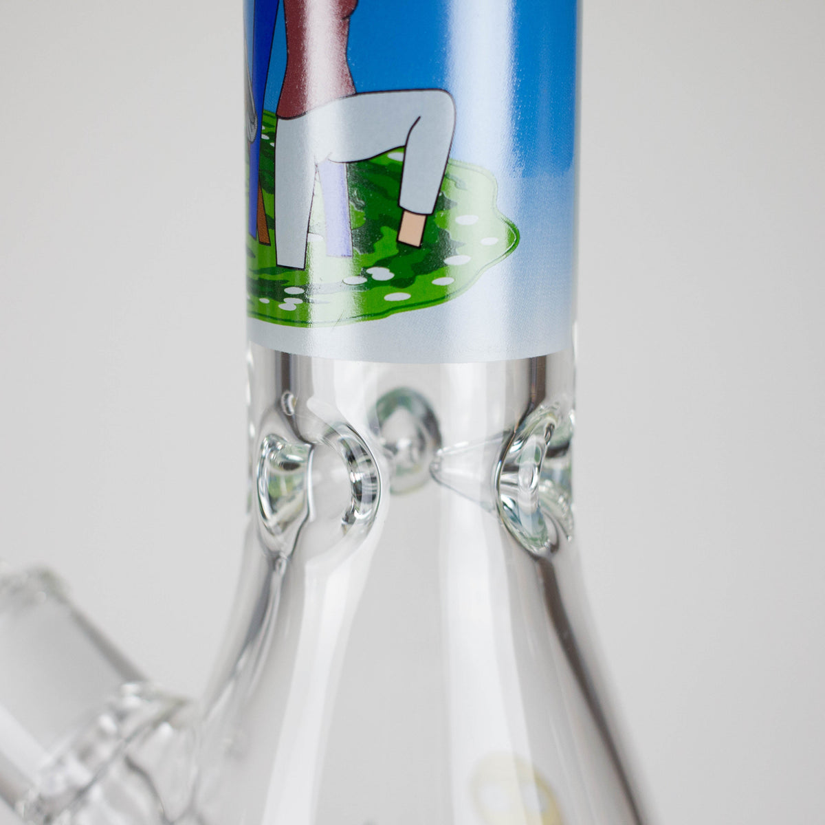 Thick Rick And Morty Beaker Bong with Ice Catcher