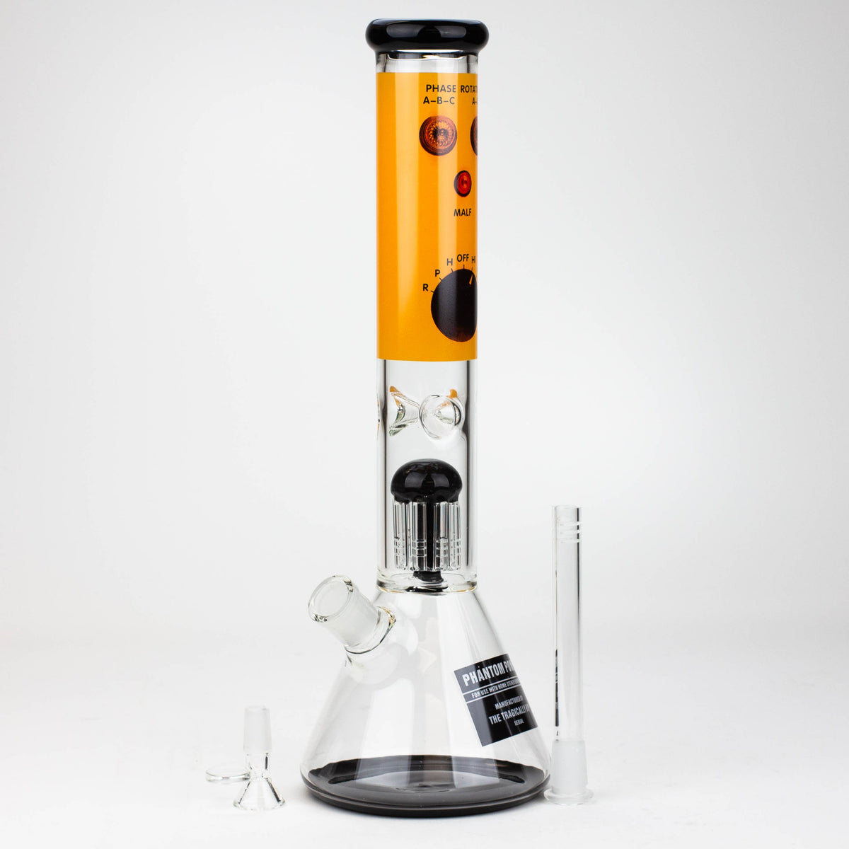 15.5 Inch Tragically Hip 8-Arm Tree Perc Beaker Bong By Infyniti