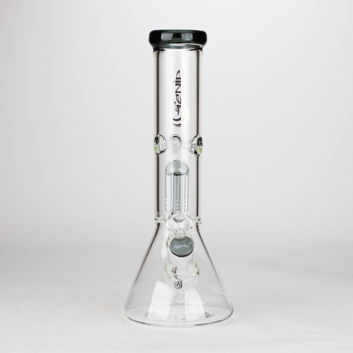 Front View of the 12" Tree Perc Beaker Bong by GENIE Glass