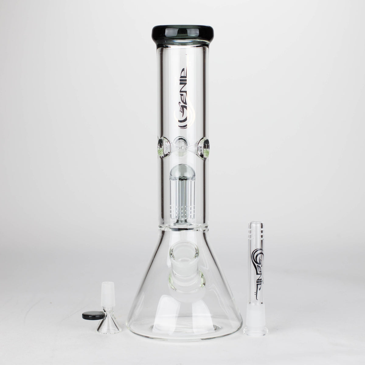 12" Tree Perc Beaker Bong by GENIE Glass with bowl piece and downstem