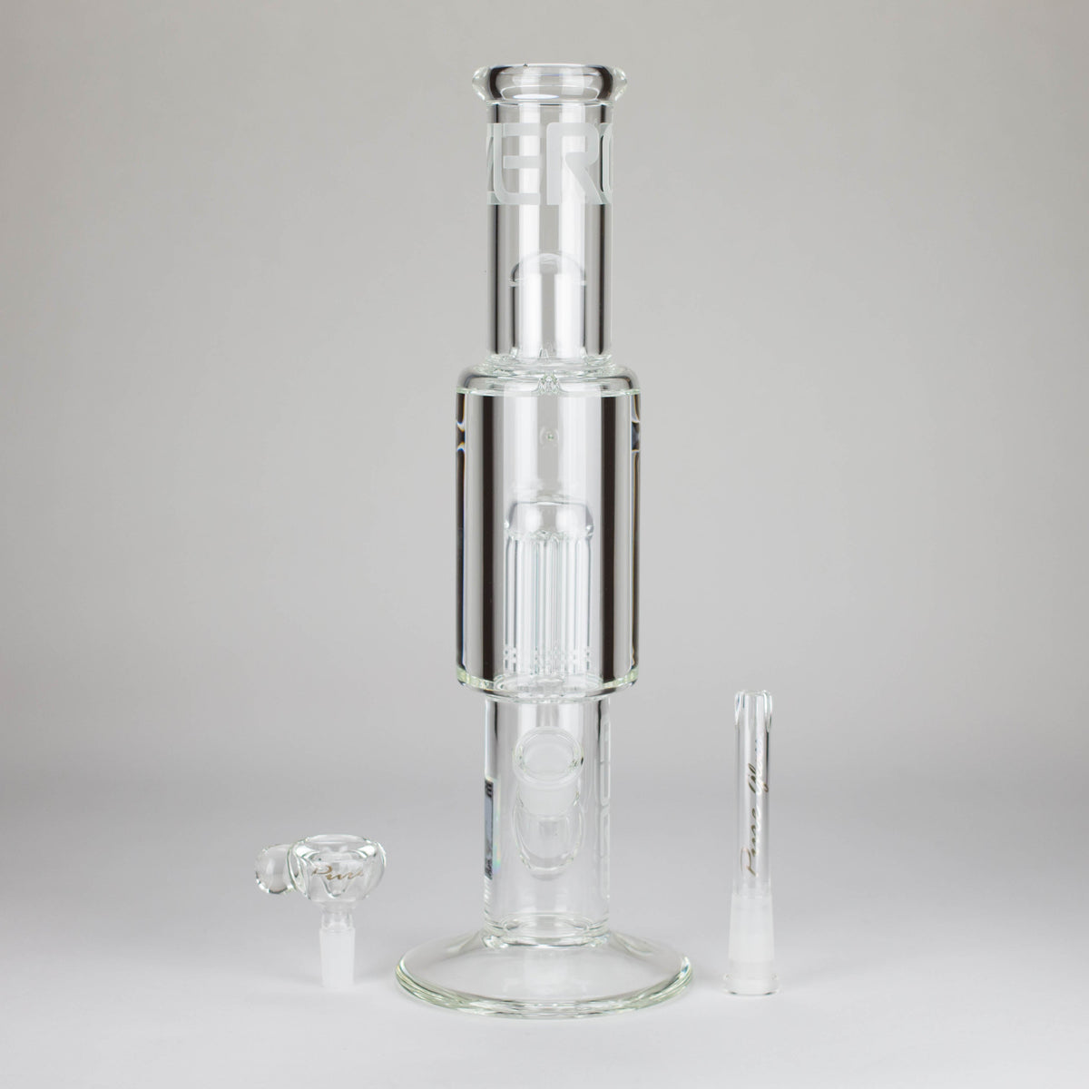 15 Inch Tree-Perc Straight Tube Bong from Pure Glass